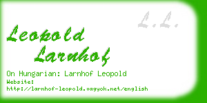leopold larnhof business card